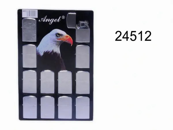 Angel Benzin Feuerzeug chrome gebürstet 5,5cm 