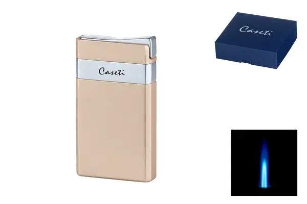Caseti Feuerzeug 1xJet titan matt/chrom 