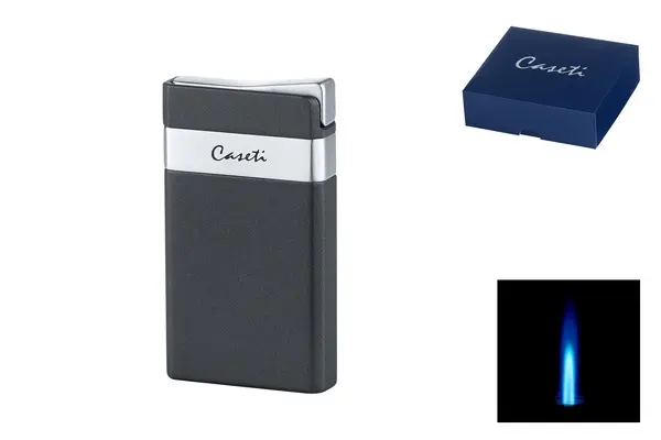 Caseti Feuerzeug 1xJet anthrazit matt/chrom 