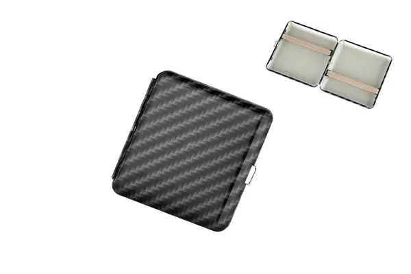 Angelo Zigaretten Etui, 85mm, Carbon Optik, Gummi 