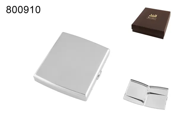 Winjet Zigarettenetui 18er, 85mm, chrom gebürstet, Clip 