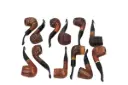 Angelo Pfeife Mix braun glatt u. rustikal 9 mm 12 Stk.