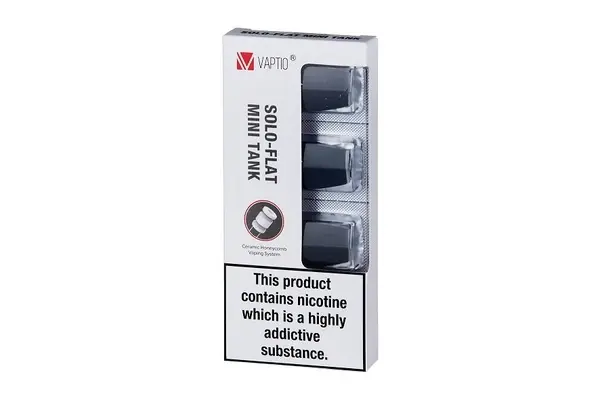Vaptio Solo Flat Mini Tank – 1 ml, 1,5 Ohm