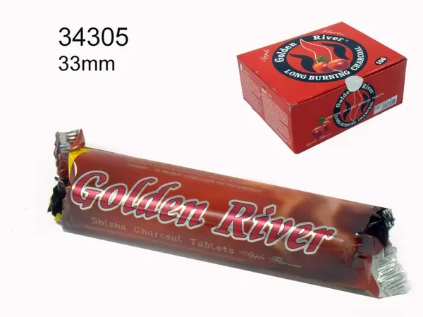 Golden River Kohle Apfel, 33mm, 10x10 Tabletten 