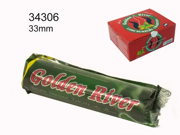 Golden River Kohle Minze, 33mm, 10x10 Tabletten