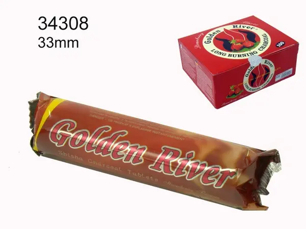 Golden River Kohle Erdbeere, 33mm, 10x10 Tabletten 