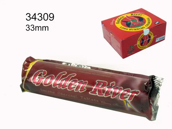 Golden River Kohle Kirsche, 33mm, 10x10 Tabletten 