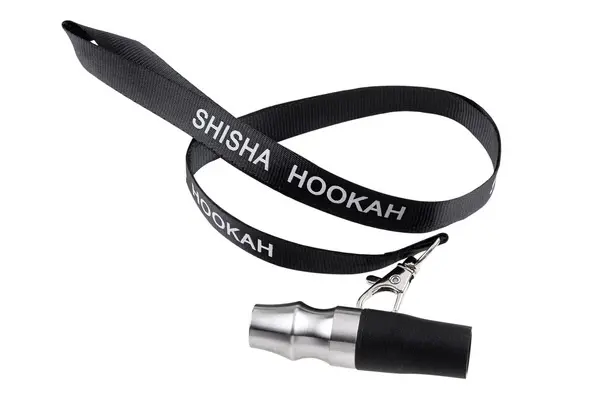 Shisha Alu Mundstück mit Silikon Adapter, Band in versch. Farben 