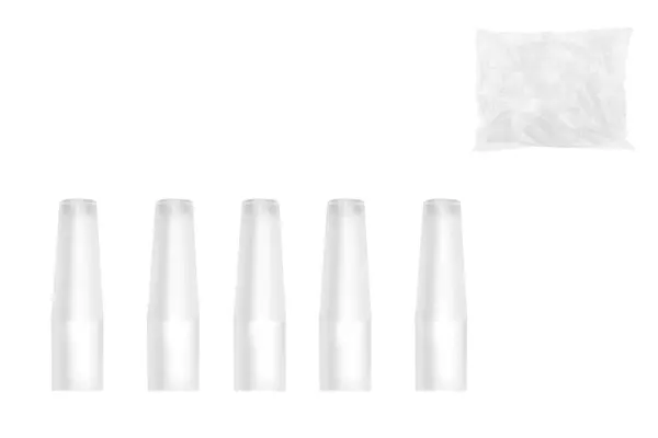 Dreamliner Shisha Mundstück Silikon, transparent, 4 cm 100 Stk.