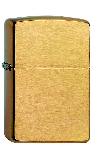 ZIPPO Benzinfeuerzeug „204B“ Gebürstetes Messing (Modell 60001165) – Der warme und robuste Klassiker