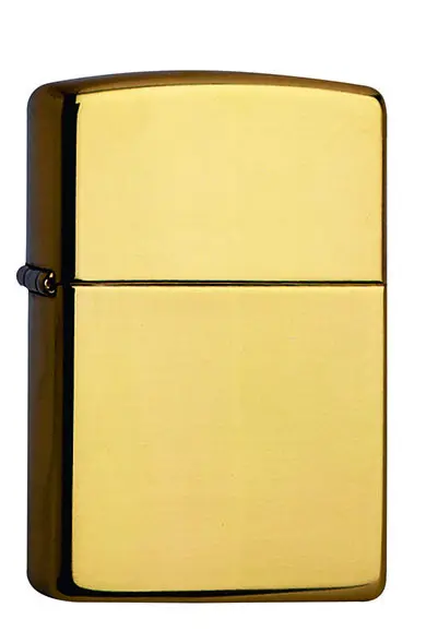 ZIPPO Benzinfeuerzeug „204“ Messing poliert (Modell 60001166) – Der strahlende Klassiker in Goldglanz