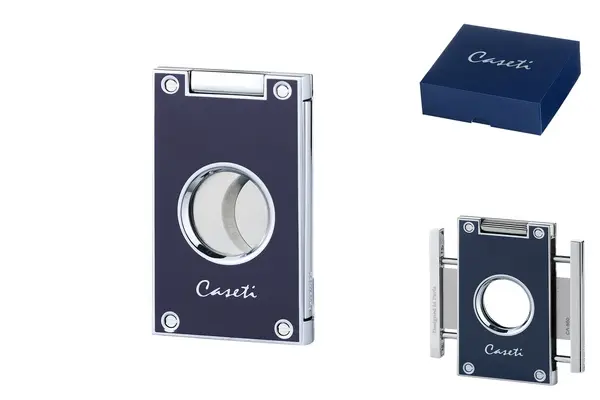 Caseti Zigarrenabschneider, 2 Klingen Ringmaß 56 blau 