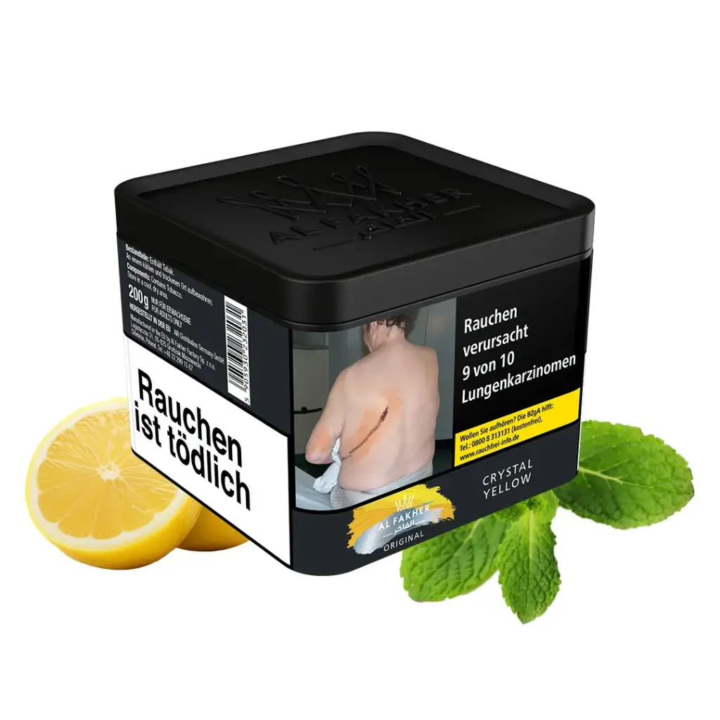 Al Fakher 200 g Crystal Yellow, Minze/Zitrone 