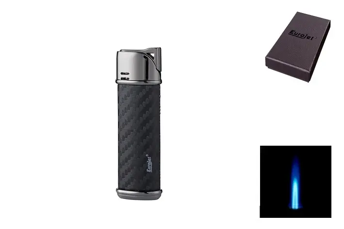 Eurojet Feuerzeug 1xJet, Carbon, anthrazit 