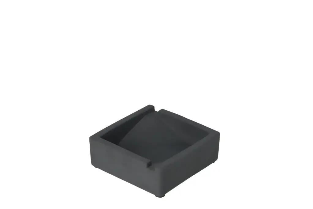 Aschenbecher, Zement quadratisch anthrazit, LxBxH 12x12x4cm 