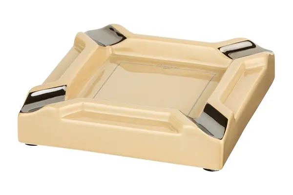 Caseti Zigarrenascher, Keramik beige/ grau 4 Ablagen, 20x 20x 4cm 