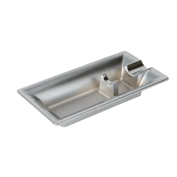 Angelo Zigarrenascher, Metall silberfarben 1 Ablage, 16x 8,5x 3cm 