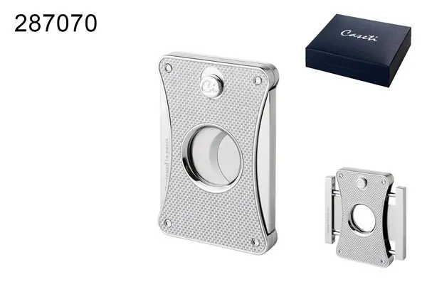 Caseti Zigarrenabschneider Chrom satiniert, Ring 56 