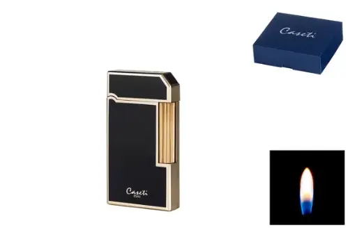 Caseti Feuerzeug Rom Stein schwarz/goldfarben 