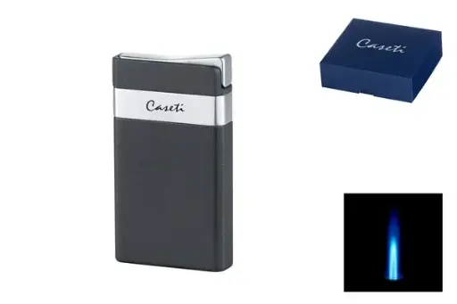 Caseti Feuerzeug 1xJet anthrazit matt/chrom 
