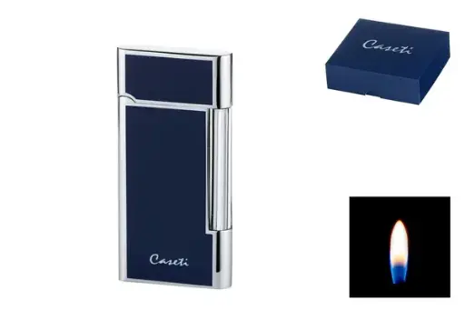 Caseti Feuerzeug Stein blau/chrom 