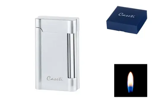 Caseti Feuerzeug Stein chrom satiniert 