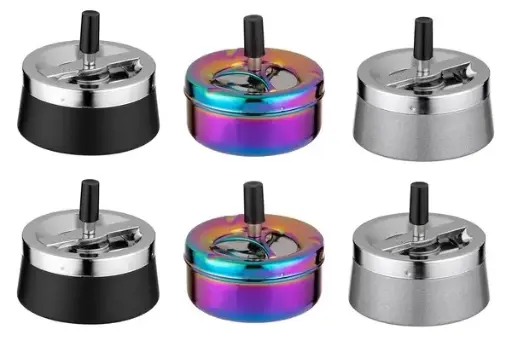 Angelo Schleuderascher, Metall schwarz/ grau/ rainbow, Ø 11cm 