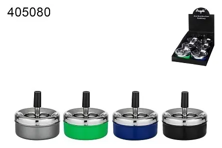 Angelo Schleuderaschenbecher, Metall 4 Farben, Ø 9,5 cm 