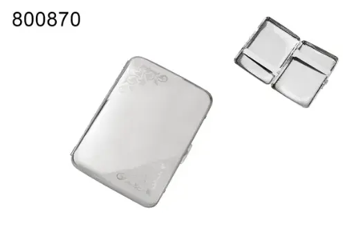 Winjet Zigaretten Etui 10er, 85mm, chrom gebürstet, Clip 