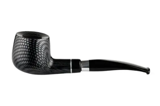 Angelo Pfeife Carbonoptik leicht gebogen 