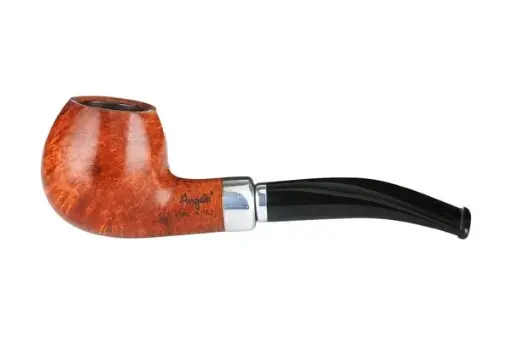 Angelo Pfeife hellbraun leicht gebogen mit Ring 