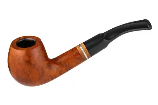 Angelo Pfeife Mod. 1 braun leicht gebogen mit Ring 