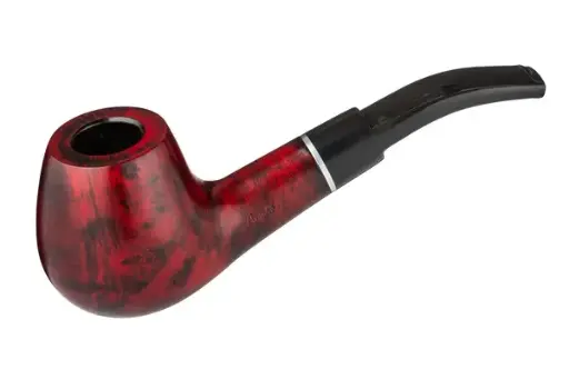 Angelo Pfeife Mod. 14 rot/braun gebogen mit Ring 