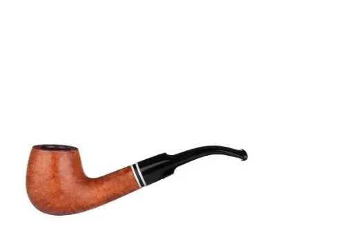 Angelo Pfeife Capri braun gebogen mit Ring 