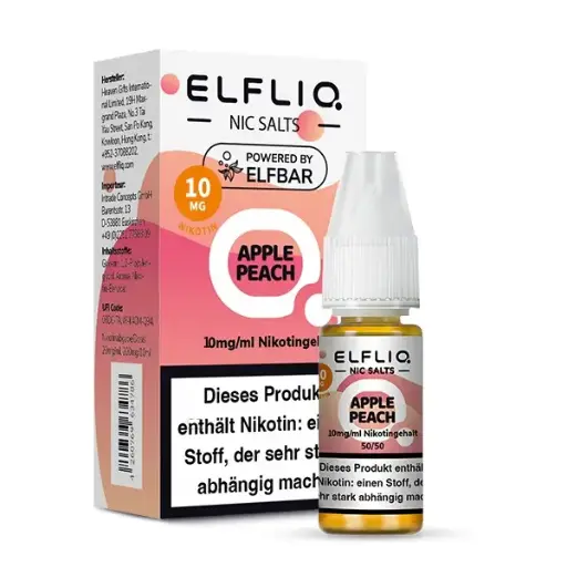 ELFBAR Elfliq SALT Liquid 10mg ApplePeach 10ml