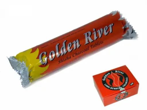 Golden River Shisha Kohle 33mm 10 Rollen à 10 Tabletten 