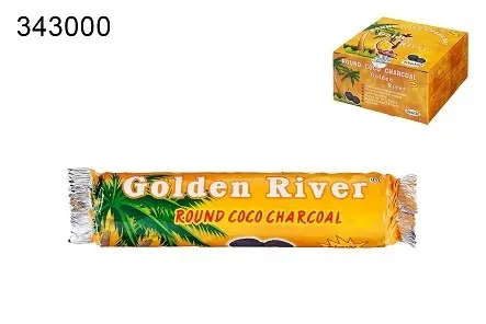 Golden River Kohle Coco, 40mm, 8 Rollen à 10 Tabletten 