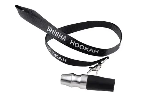 Shisha Alu Mundstück mit Silikon Adapter, Band in versch. Farben 