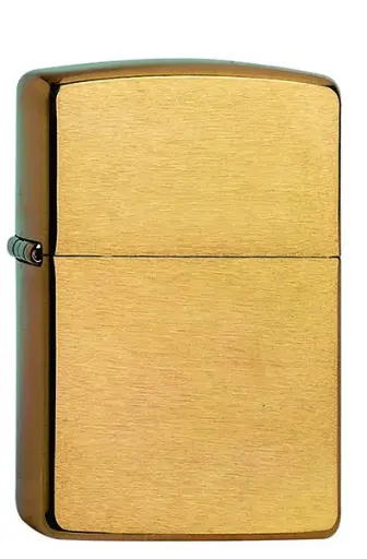 ZIPPO Benzinfeuerzeug „204B“ Gebürstetes Messing (Modell 60001165) – Der warme und robuste Klassiker