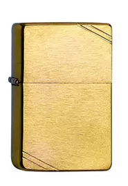 ZIPPO Benzinfeuerzeug „204B“ Gebürstetes Messing (Modell 60000808) – Der warme Vintage-Klassiker