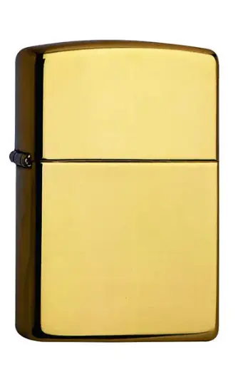 ZIPPO Benzinfeuerzeug „204“ Messing poliert (Modell 60001166) – Der strahlende Klassiker in Goldglanz