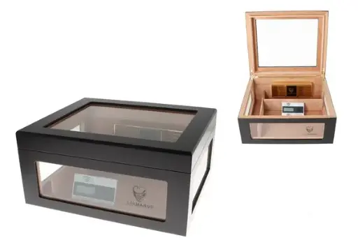 Germanus Humidor Oro schwarz 32x27,5x15,2cm 