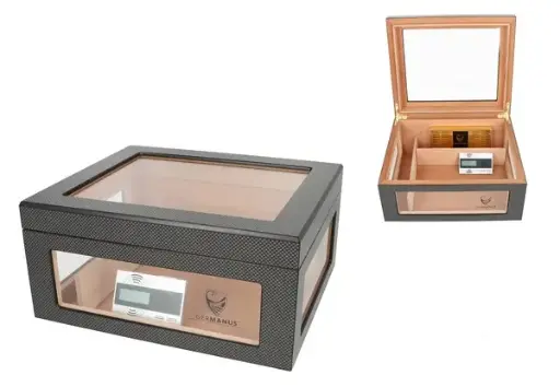 Germanus Humidor Oro Carbon-Optik 32x27,5x15,2cm 