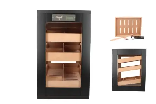 Angelo Humidor Cabinett, schwarz matt, BxHxT 30x50x40cm 