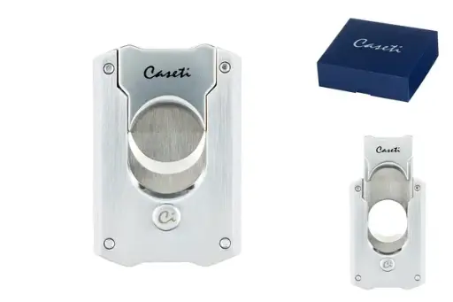 Caseti Zigarrenabschneider chrom gebürstet/chrom matt, Ring 53 