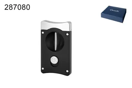 Caseti Zigarrenabschneider Kerbschnitt, schwarz matt 