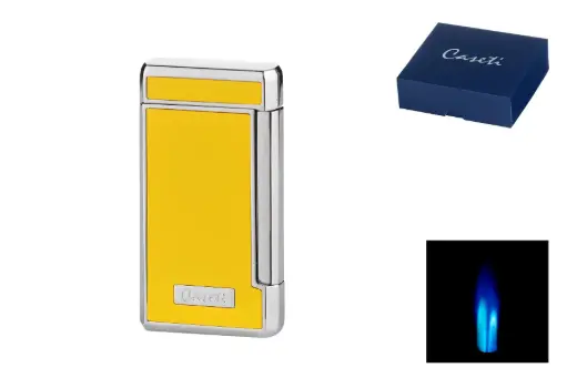 Caseti Feuerzeug Cigar, 2xJet gelb 