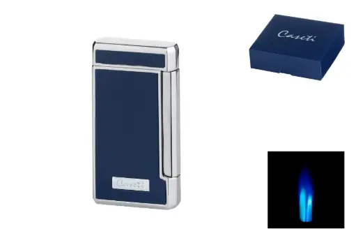 Caseti Feuerzeug Cigar, 2xJet blau 