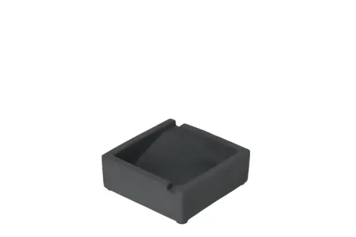 Aschenbecher, Zement quadratisch anthrazit, LxBxH 12x12x4cm 