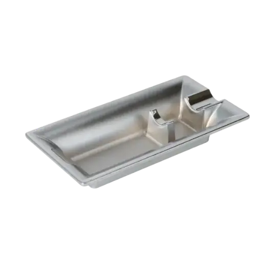 Angelo Zigarrenascher, Metall silberfarben 1 Ablage, 16x 8,5x 3cm 